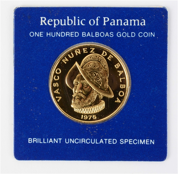 GOLD 1975 PANAMA 100 BALBOAS.