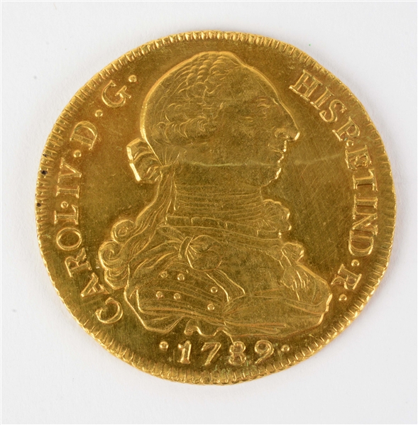 GOLD 1789 CHILE 8 ESCUDOS.