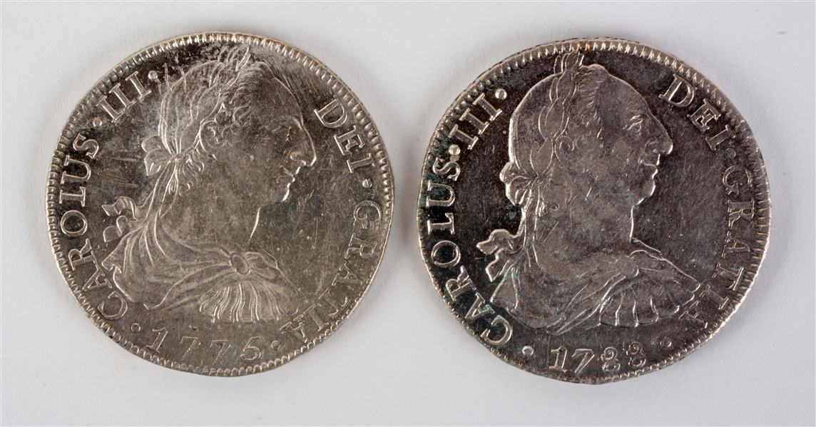 LOT OF 2: 8 REALES. 