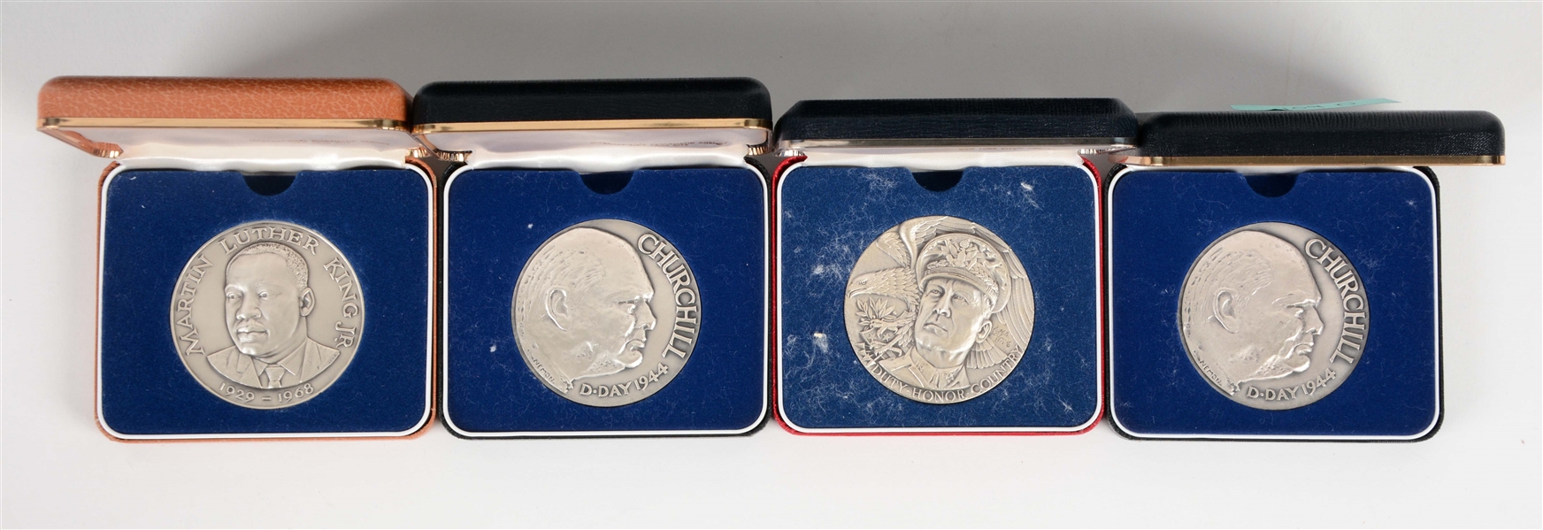 LOT OF 4: .999 SILVER MEDALS.