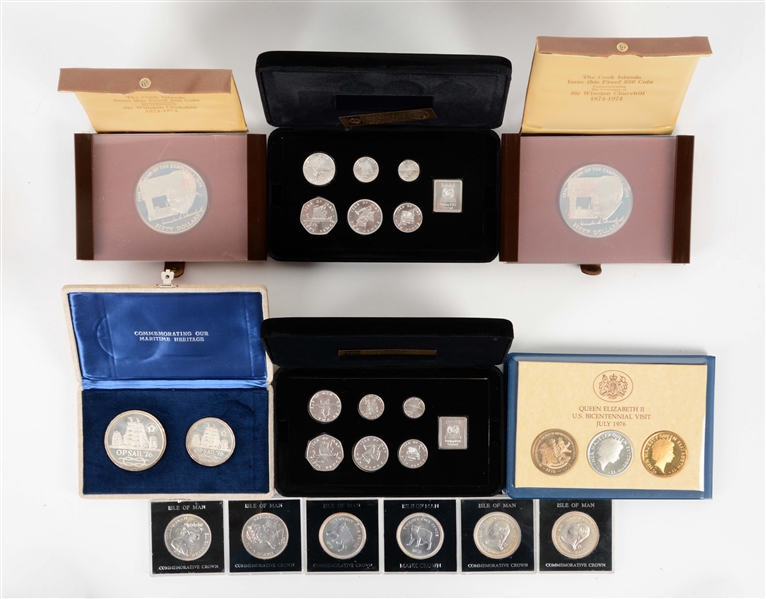 LOT OF MEDALS & COINS.