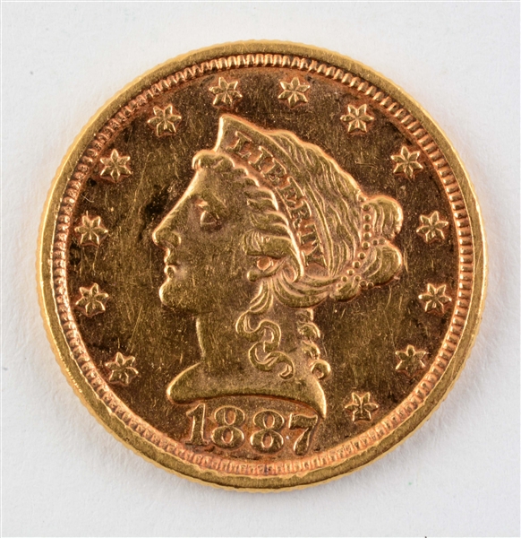 1887 $2.50 GOLD LIBERTY.