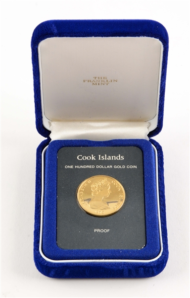 1975 GOLD $100 COOK ISLAND COIN.