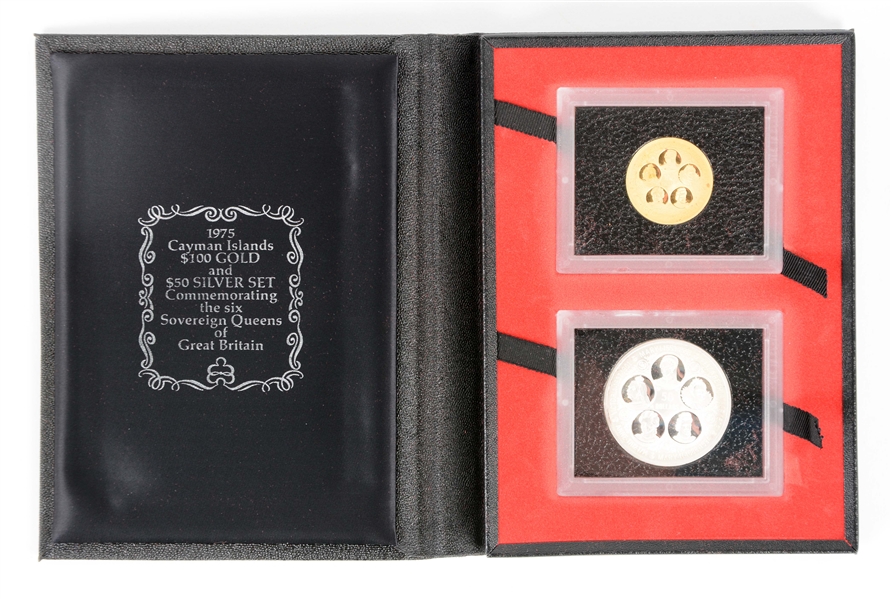 1975 GOLD CAYMAN ISLAND COIN SET.