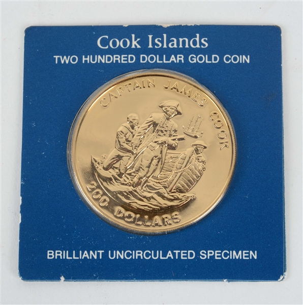 1978 GOLD $200 COOK ISLAND COIN.