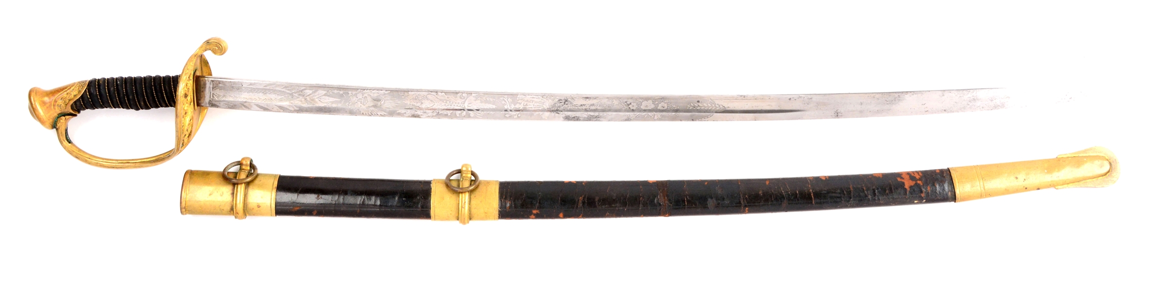 U.S. MODEL 1850 FOOT OFFICERS SWORD BY ROBY.