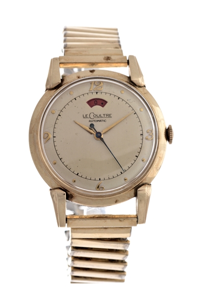LECOULTRE 10K YELLOW GOLD FILLED BUMPER AUTOMATIC WATCH.