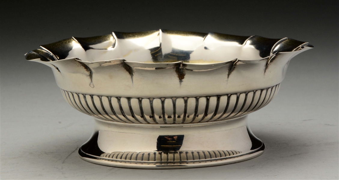 A SMALL FLUTED TIFFANY BOWL.