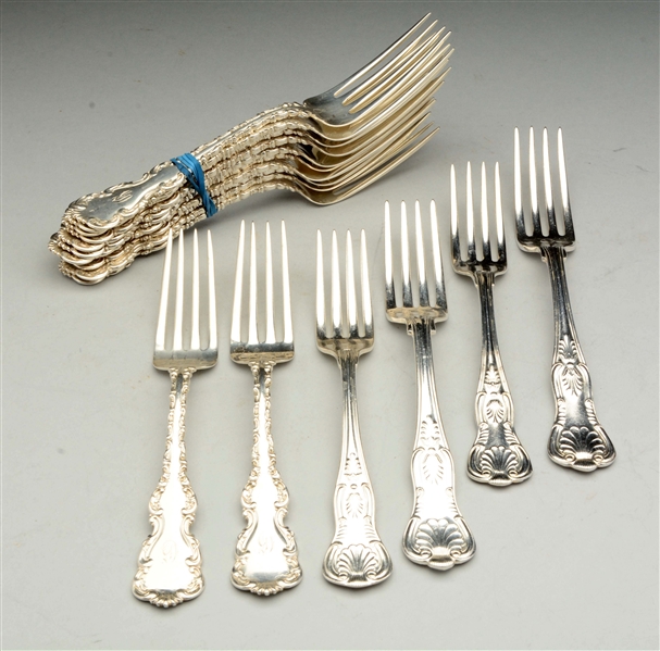 LARGE ASSORTMENT OF STERLING SILVER SILVERWARE.