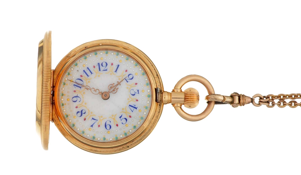 TIFFANY & CO. POCKET WATCH WITH CHAIN.