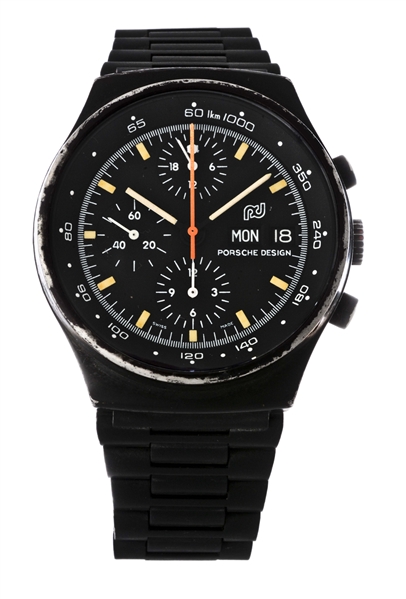 PORSHE DESIGN CHRONOGRAPH WRISTWATCH WITH DAY AND DATE.