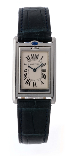 CARTIER STAINLESS STEEL WRISTWATCH MODEL NUMBER 2405.