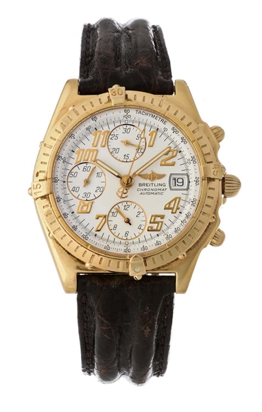 BREITLING 18K YELLOW GOLD CHRONOGRAPH WRISTWATCH MODEL NUMBER K13050.1.