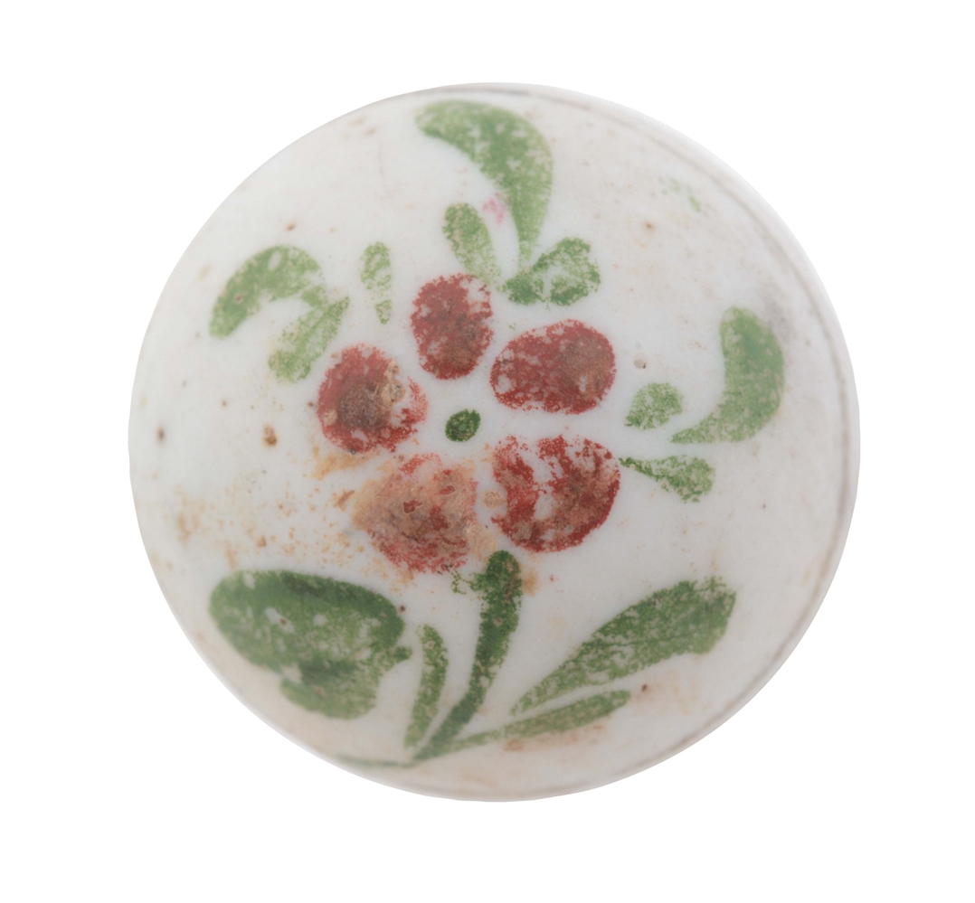 EARLY PERIOD DOT FLOWER CHINA MARBLE.
