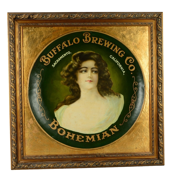 BUFFALO BREWING CO. BOHEMIAN BEER CHARGER IN FRAME. 