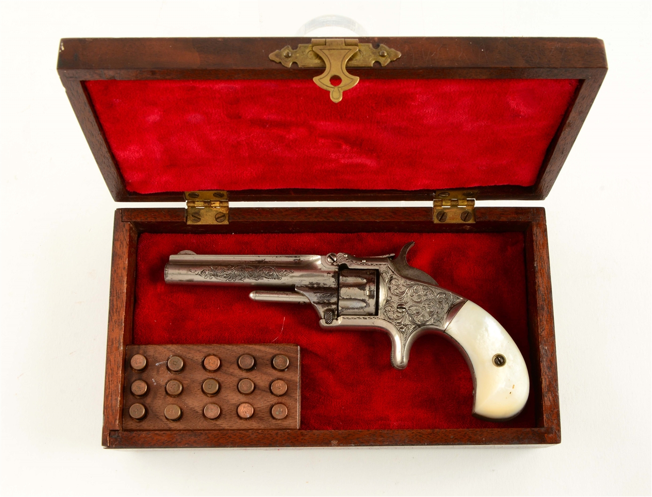 (A) FACTORY ENGRAVED & CASED S&W NO. 1 SINGLE ACTION REVOLVER.