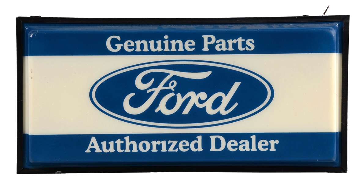 FORD GENUINE PARTS AUTHORIZED DEALER LIGHT UP STORE DISPLAY SIGN.