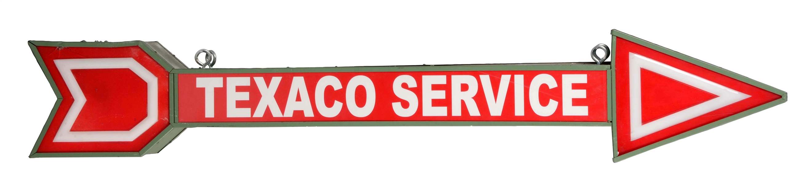 TEXACO SERVICE LIGHT UP ARROW SIGN.