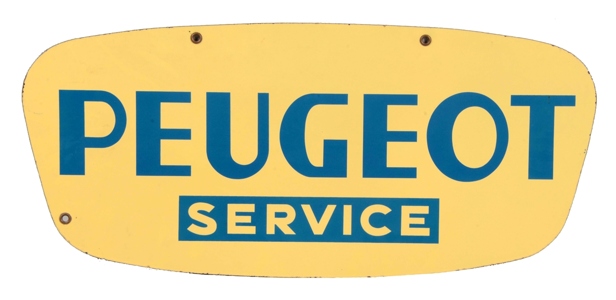 PEUGOT SERVICE PORCELAIN SIGN.