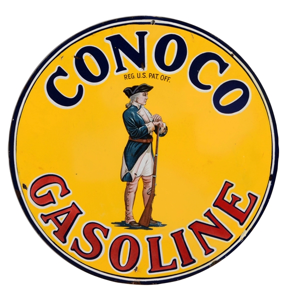 CONOCO GASOLINE WITH MINUTEMAN GRAPHIC.