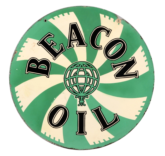 BEACON MOTOR OIL PORCELAIN SIGN.