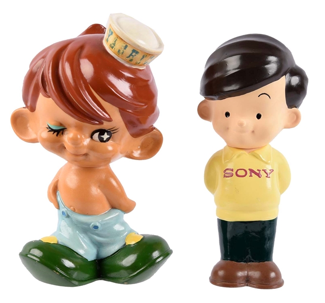 LOT OF 2: SONY BOY AND YASHICA SAILOR BOY ADVERTISING FIGURES.