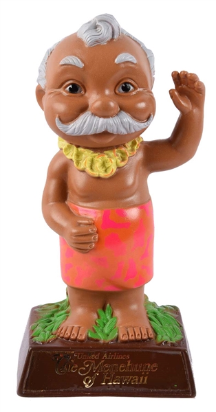 UNITED AIRLINES MENEHUNE OF HAWAII ADVERTISING COIN BANK. 