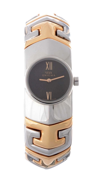 ENIGMA 18K YELLOW GOLD AND STAINLESS STEEL LADIES WRISTWATCH MODEL NUMBER 3.218.