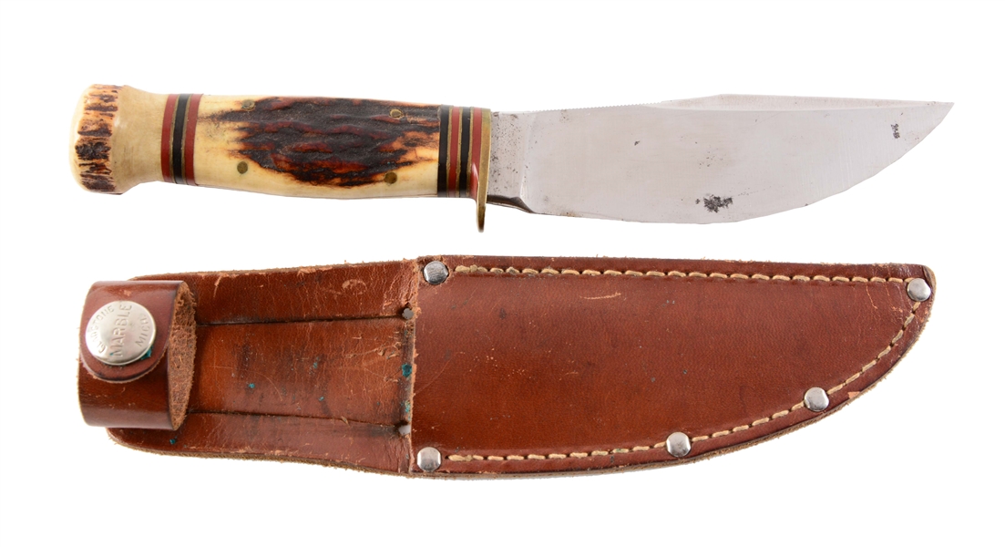 MARBLES GLADSTONE "WOODCRAFT" FIXED BLADE KNIFE.