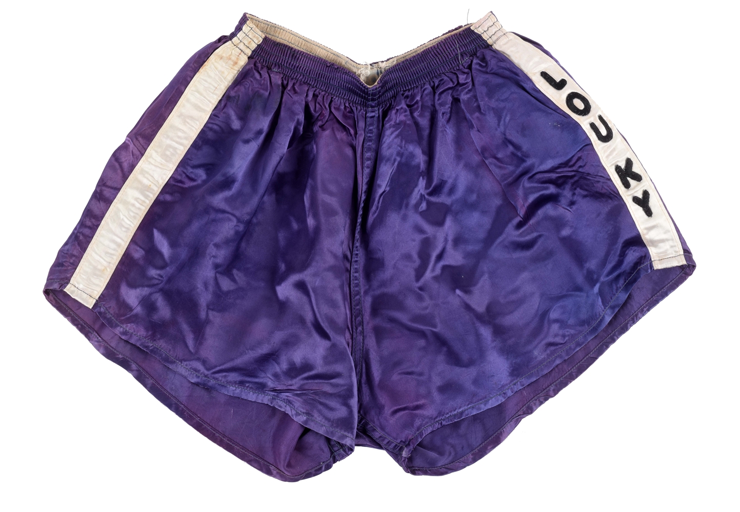 CASSIUS CLAY WORN TRAINING TRUNKS EARLIEST KNOWN.