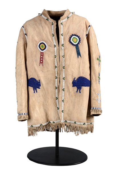 PLAINS PICTORIAL BEADED JACKET.