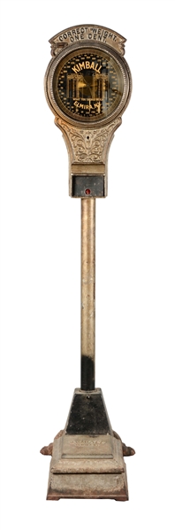 1¢ KIMBALL CORRECT WEIGHT CAST IRON LOLLIPOP SCALE.