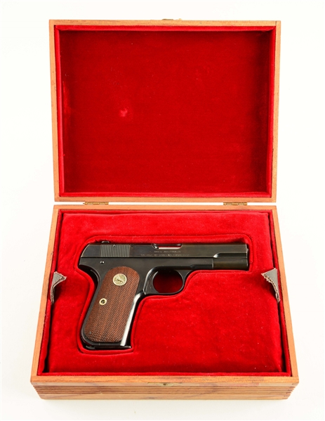(C) CASED COLT MODEL 1903 POCKET HAMMERLESS .380 SEMI-AUTOMATIC PISTOL WITH CONVERSION KIT.