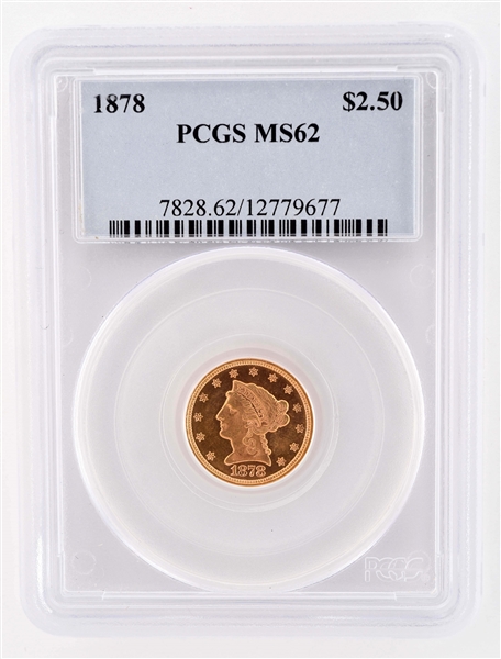 1878 $2-1/2 GOLD LIBERTY COIN. 