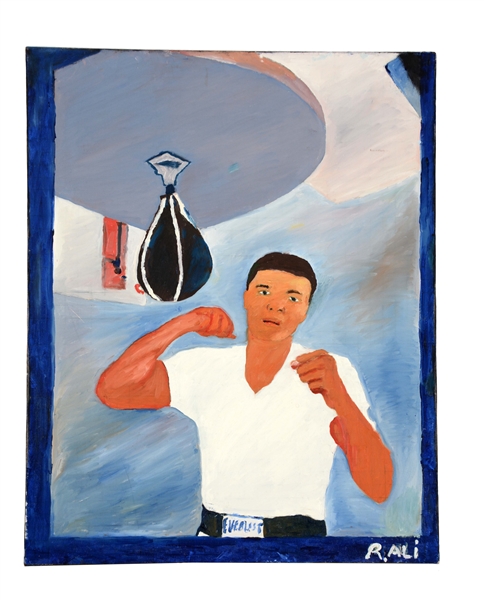 CONTEMPORARY PAINTING OF ALI TRAINING.