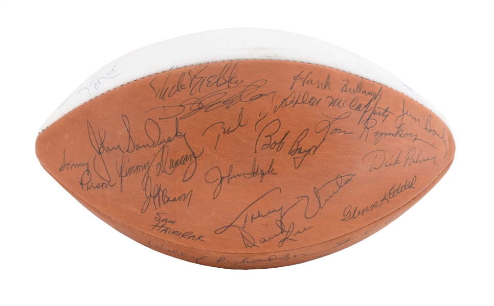 LATE 1960S BALTIMORE GREATS SIGNED FOOTBALL. 