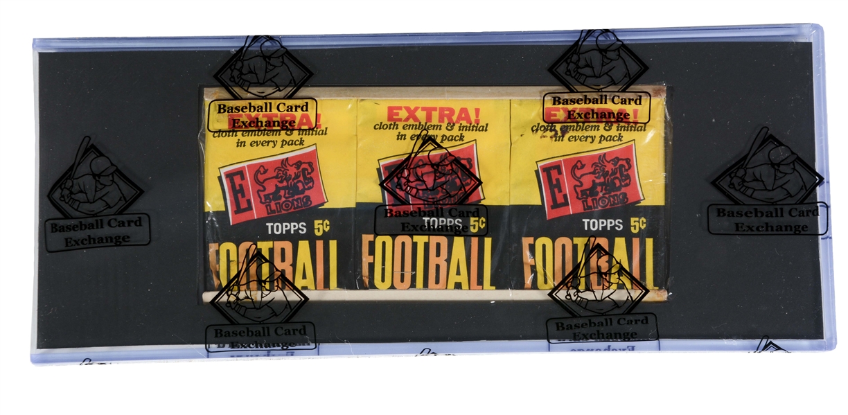 1961 TOPPS FOOTBALL UNOPENED GROCERY TRAY (BBCE).