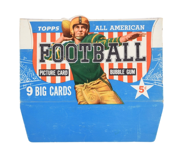 1955 TOPPS FOOTBALL ALL AMERICAN CELLO BOX HEADER.