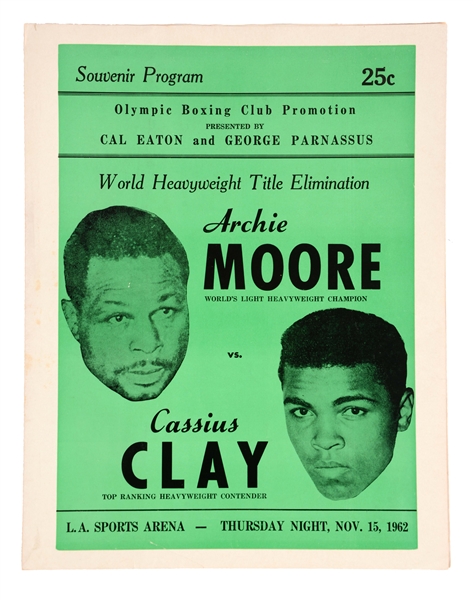 ARCHIE MOORE VS CASSIUS CLAY NOV. 15, 1962.