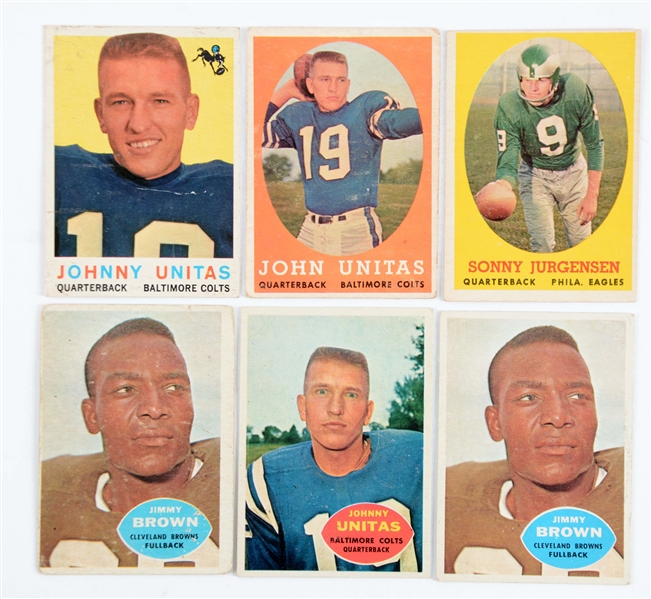 EXTRA LARGE 1955-1961 SHOEBOX FOOTBALL CARD COLLECTION.