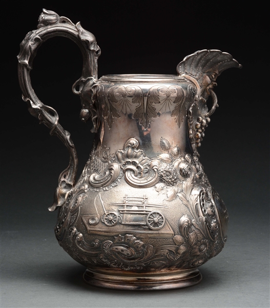 AMERICAN SILVER WATER PITCHER.