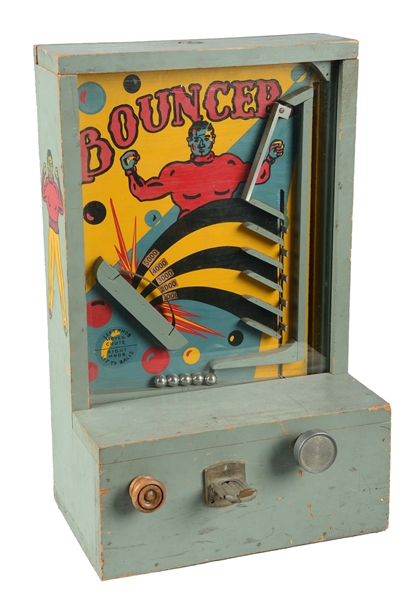 1¢ "BOUNCER" FLIP BALL ARCADE MACHINE.