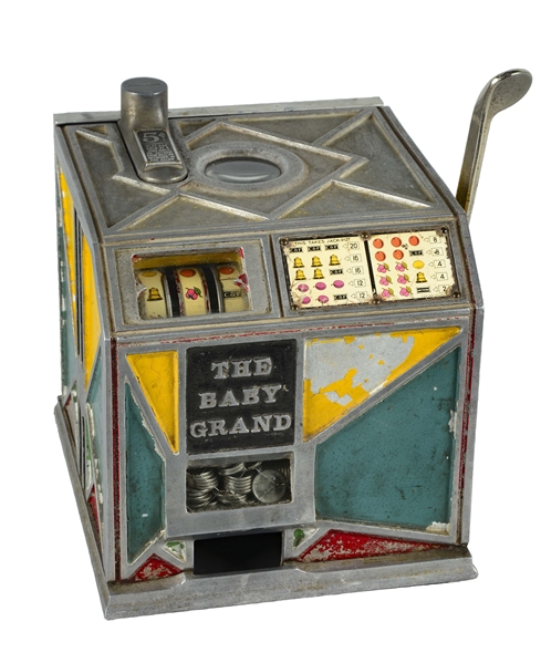 **5¢ C & F MANUFACTURING CO. THE BABY GRAND SLOT MACHINE.