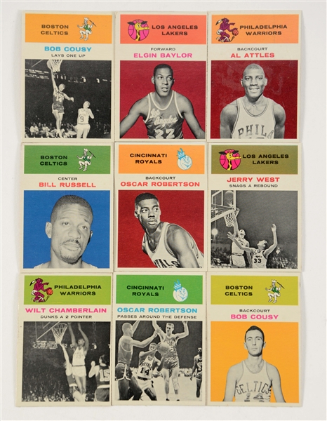 1961 FLEER BASKETBALL ARCHIVE COLLECTION NEAR SET (64/66). 
