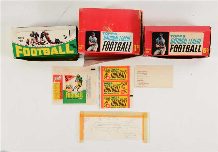 1963 & 1964 TOPPS FOOTBALL ARCHIVE COLLECTION.