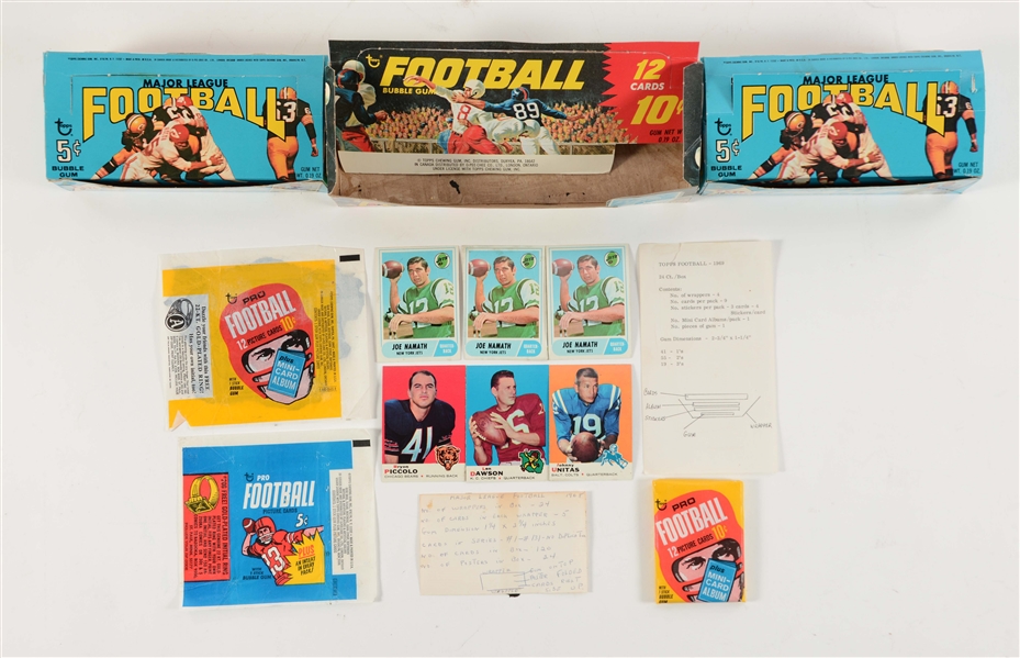 1968-1969 TOPPS FOOTBALL ARCHIVE COLLECTION.