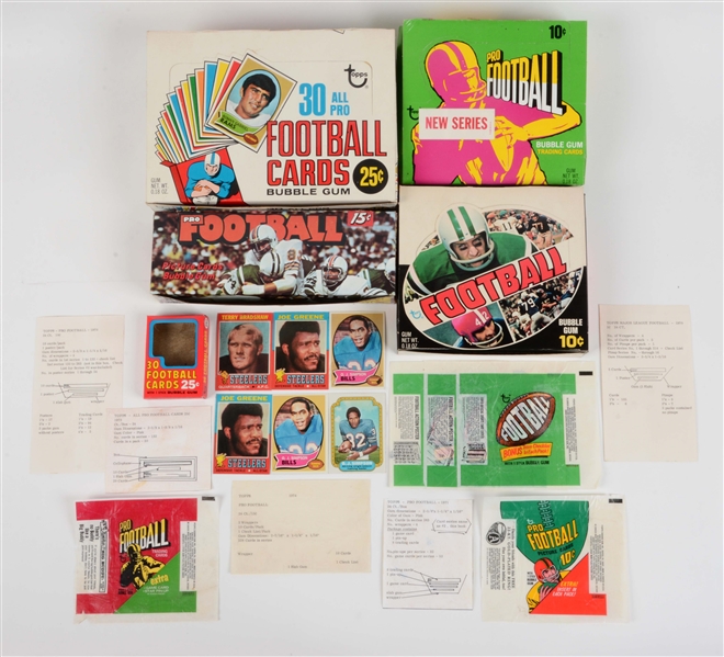 1970-1974 TOPPS FOOTBALL ARCHIVE COLLECTION.