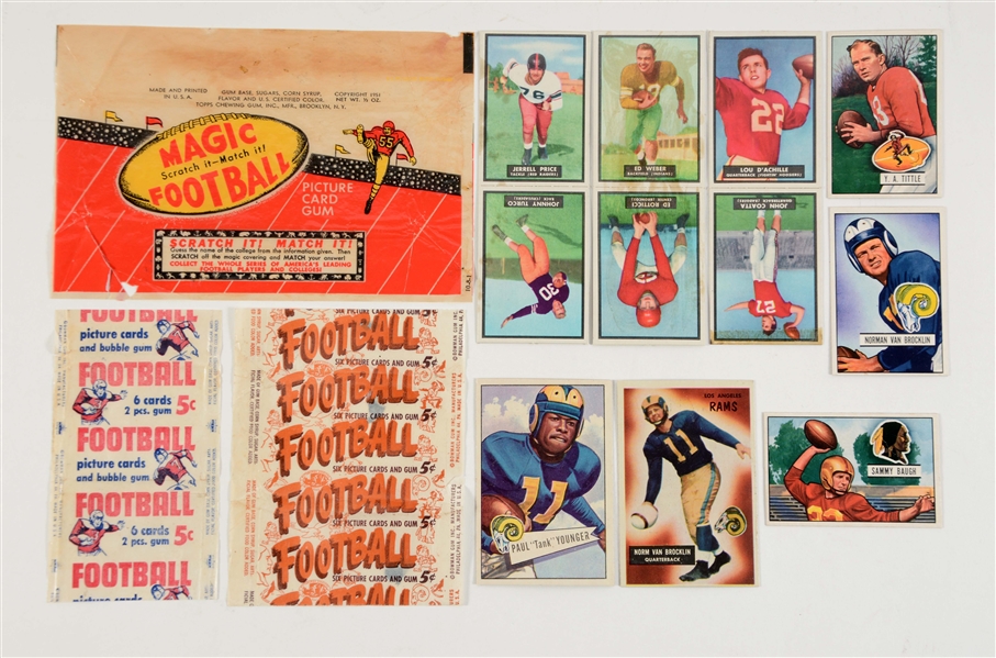 1950 - 1956 TOPPS AND BOWMAN FOOTBALL ARCHIVE.