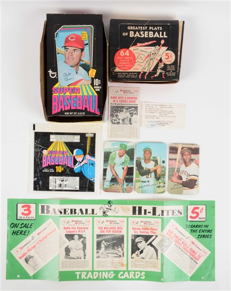 NU CARD SCOOPS AND TOPPS SUPER BASEBALL ARCHIVE.