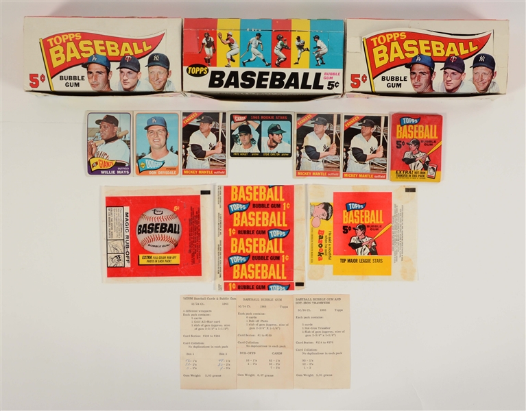 1965-1966 TOPPS BASEBALL ARCHIVE COLLECTION.